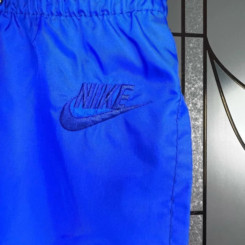 Nike Windbreaker Sweatpants 90s Mens Size Large Gray Tag Blue Vintage - Picture 2 of 9